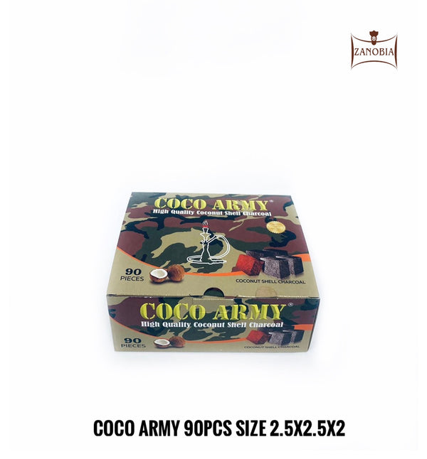 Coco Army 90Pcs Coconut Charcoal Coco/Army/90B/10C/Char