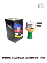 Zanobia Clay Silicon Hookah Bowl with Heat Management (Green)