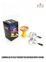 Zanobia Clay Silicon Hookah Bowl with Heat Management (Yellow)