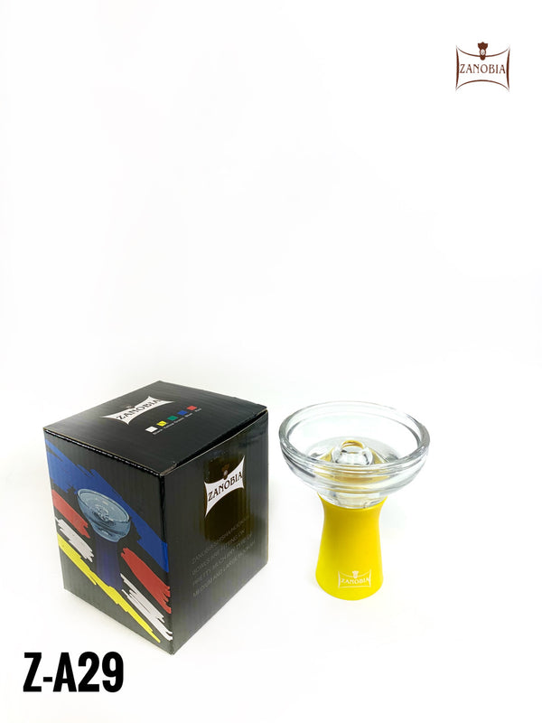 Zanobia Glass Silicon Hookah Bowl (Yellow)