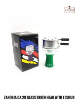 Zanobia Glass Silicon Hookah Bowl with Heat Management (Green)