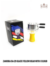 Zanobia Glass Silicon Hookah Bowl with Heat Management (Yellow)