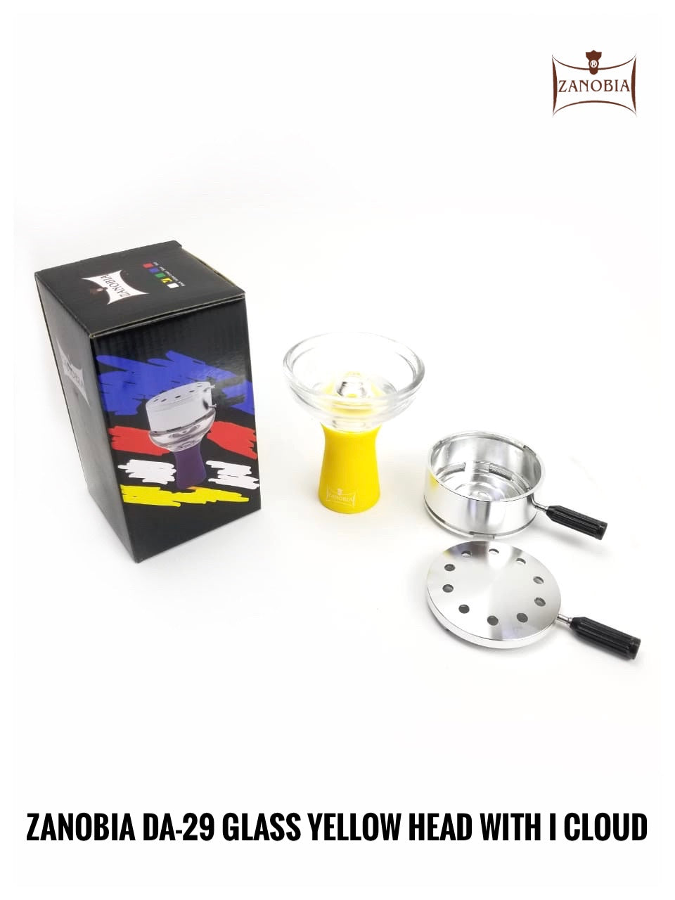 Zanobia Glass Silicon Hookah Bowl with Heat Management (Yellow) – Hookah  Time