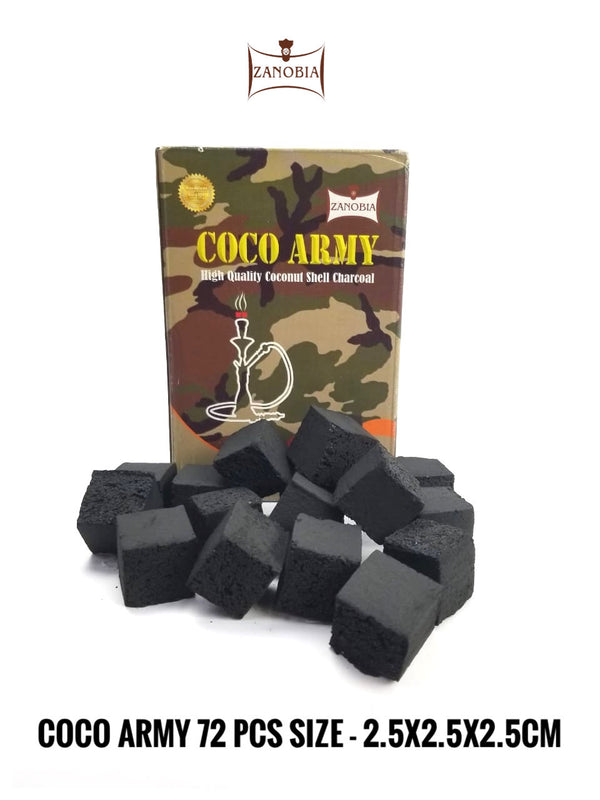Coco Army 72 Pcs Coconut Charcoal Coco/Army/72B/10C/Char