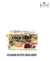 Coco Army 62 Pcs Hexagon Coconut Charcoal Coco/Army/62/Hexa/Indon/Coal