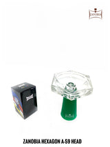 Zanobia Hexagon Glass Silicon Hookah Bowl (Green)