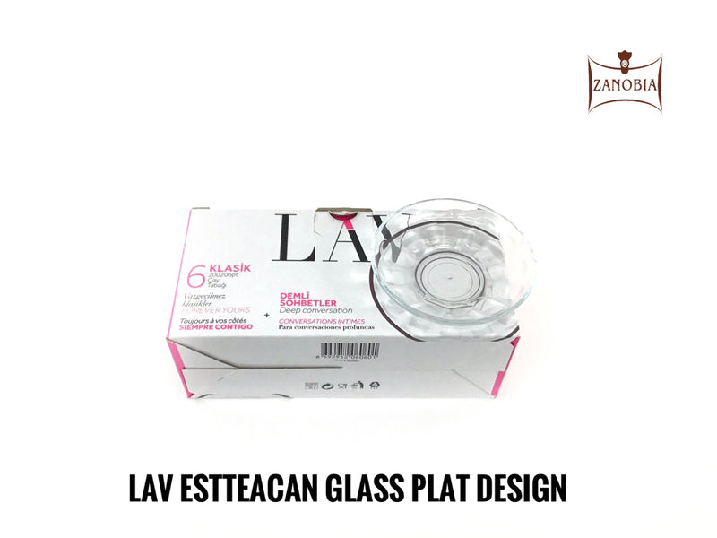Lav Klasik Glassware Square Plate Zan/Klasik/Plate/House