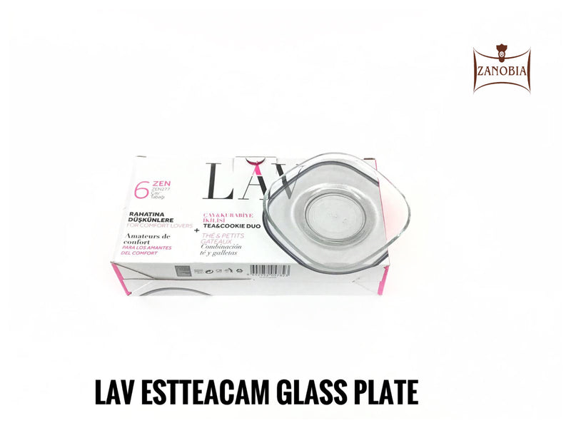 Lav Zen Glassware Square Plate Zan/Zen/Square/Plate/House