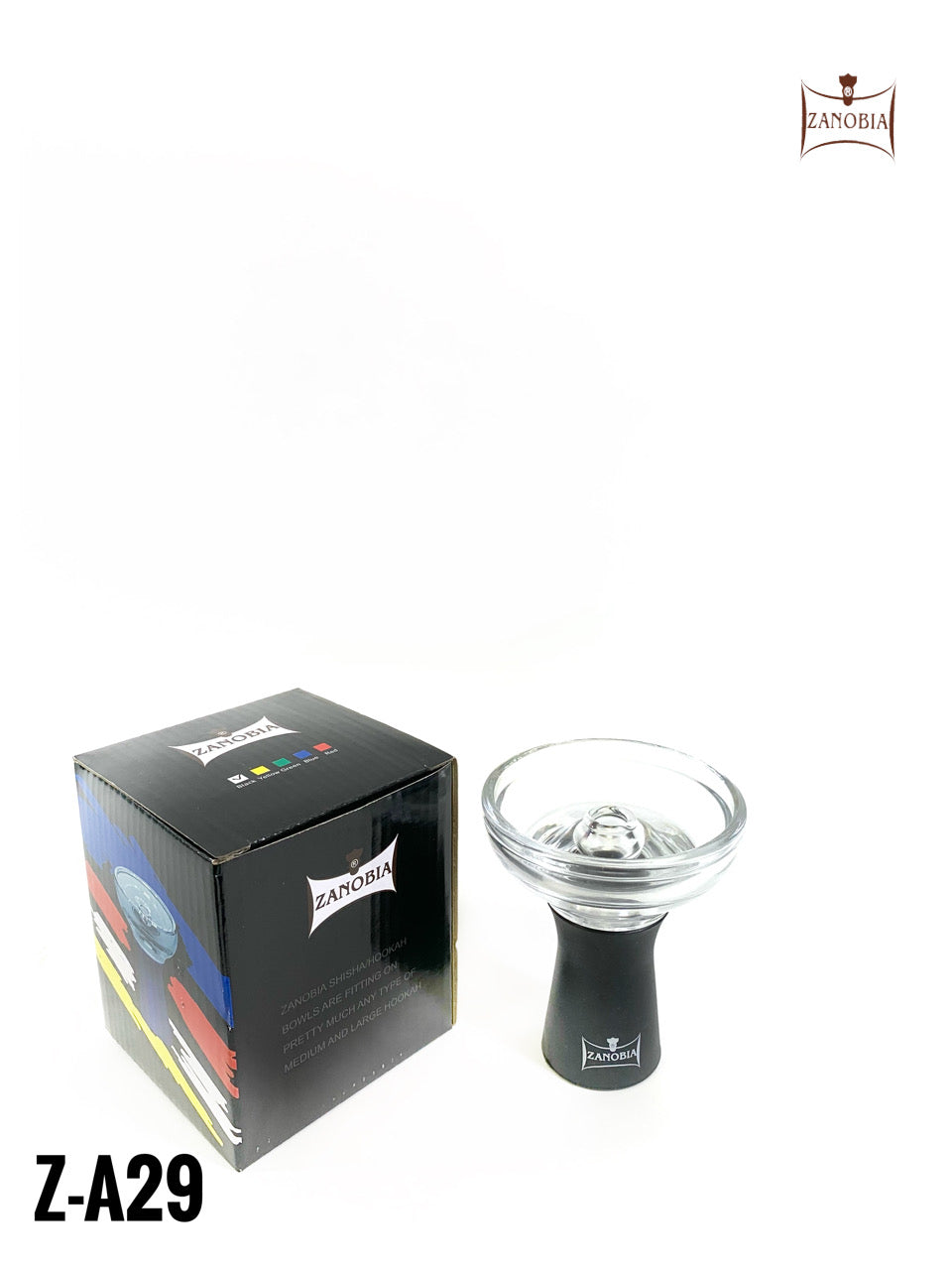 Zanobia Glass Silicon Hookah Bowl (Black) – Hookah Time
