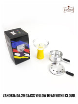 Zanobia Glass Silicon Hookah Bowl with Heat Management (Yellow)
